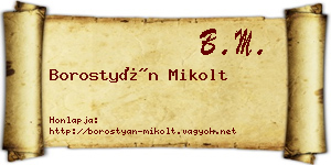 Borostyán Mikolt névjegykártya